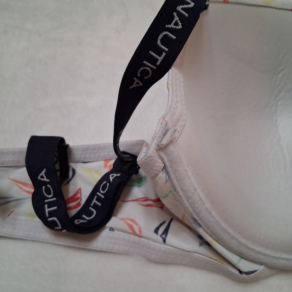 Nautica colorful sailboat padded bra 38DD logo straps - Picture 5 of 5
